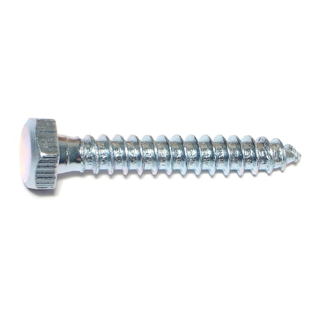 Lag Screw, 5/16 In, 2 In, Steel, Zinc Plated Hex Hex Drive, 100 PK